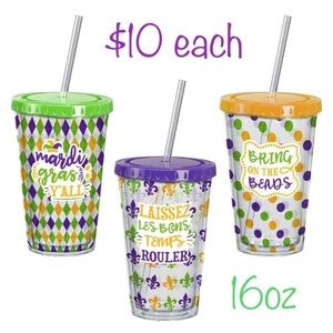 Mardi Gras Tumblers